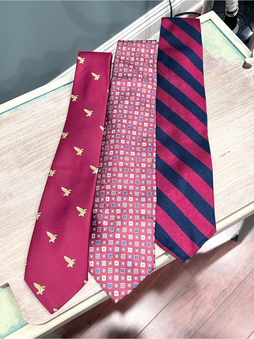 Vintage Preppy/Business Silk & Poly Men’s Neck Ties Lot Of 3 USA & Italy Made